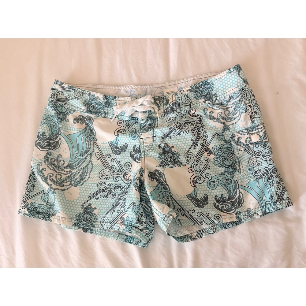 BODY GLOVE women's blue swim shorts water ocean 7